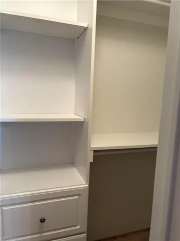 View of walk in closet