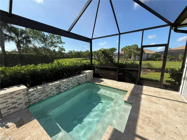 The built in spa is like a small pool