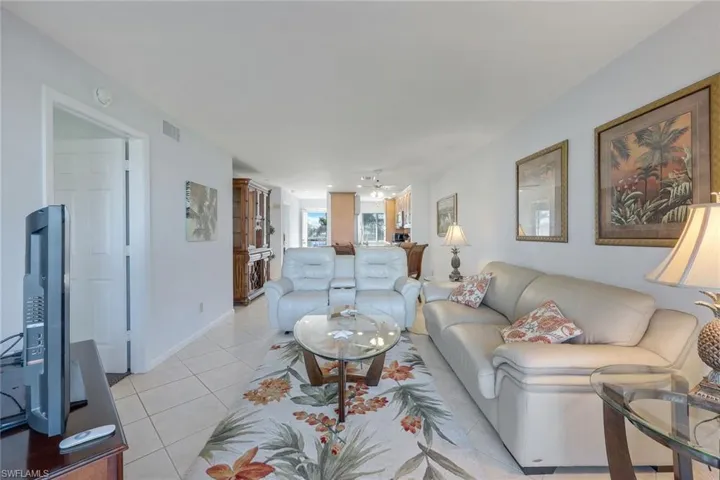 Tiled living room