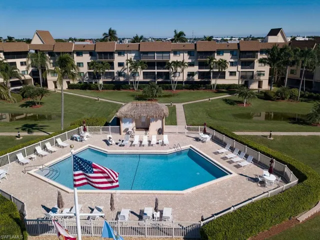 View of complex and pool