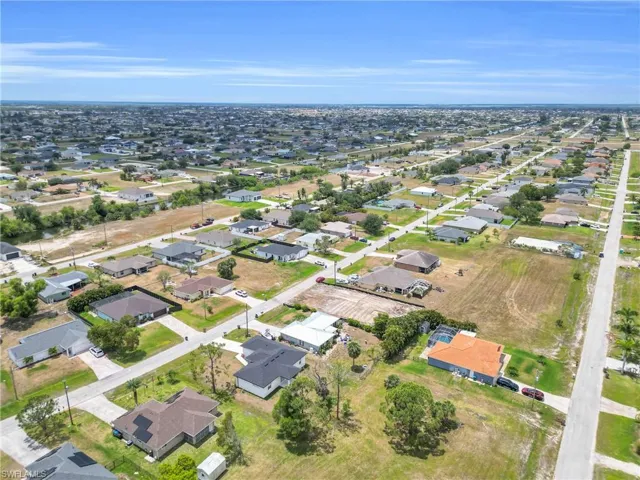 Aerial view with a residential view