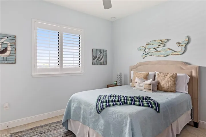 3rd BR w/ Tiled floors and ceiling fan