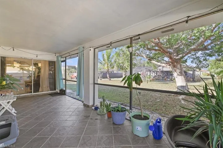 Screened and tiled lanai