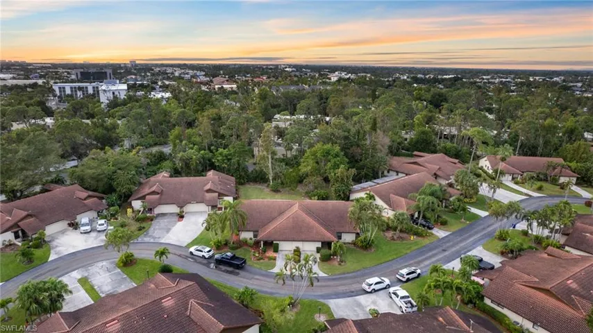 View of aerial view at dusk