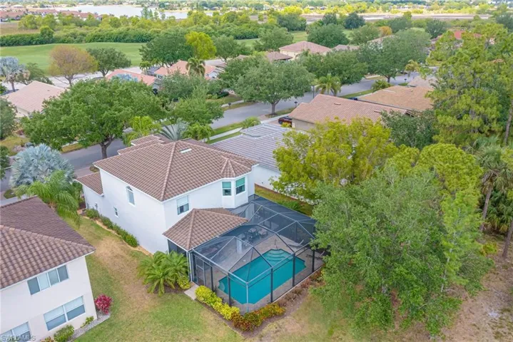 Aerial view with a residential view