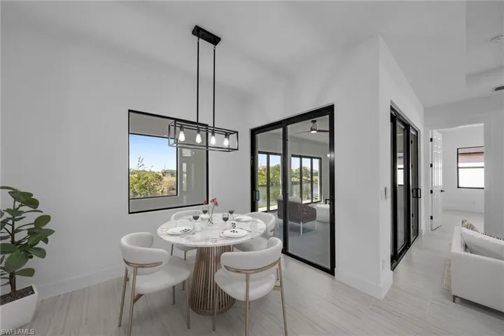 Dining area featuring baseboards
