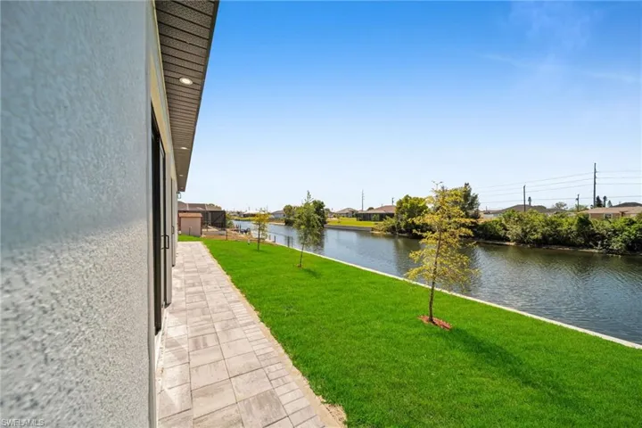 View of yard featuring a water view