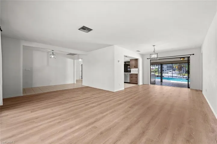 View of Front Family Room out to Pool