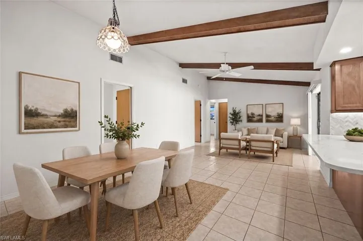 Virtual Staged - Living Area off the Kitchen - Guest Bedroom Side of House