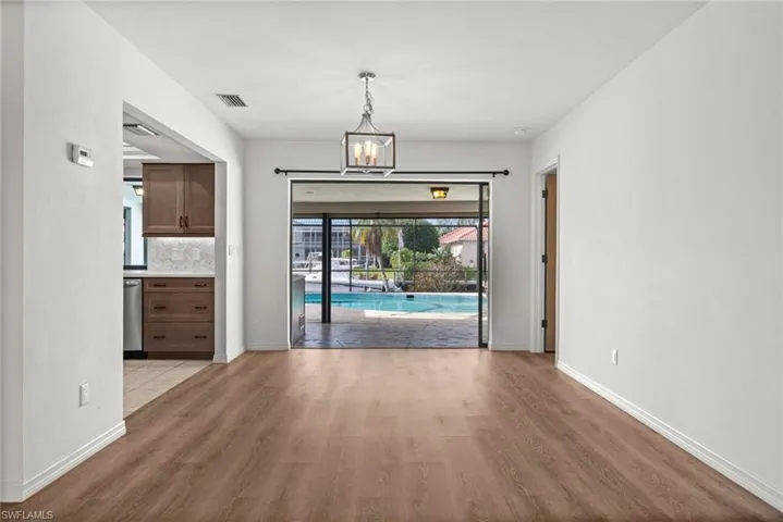View of Front Family Room out to Pool