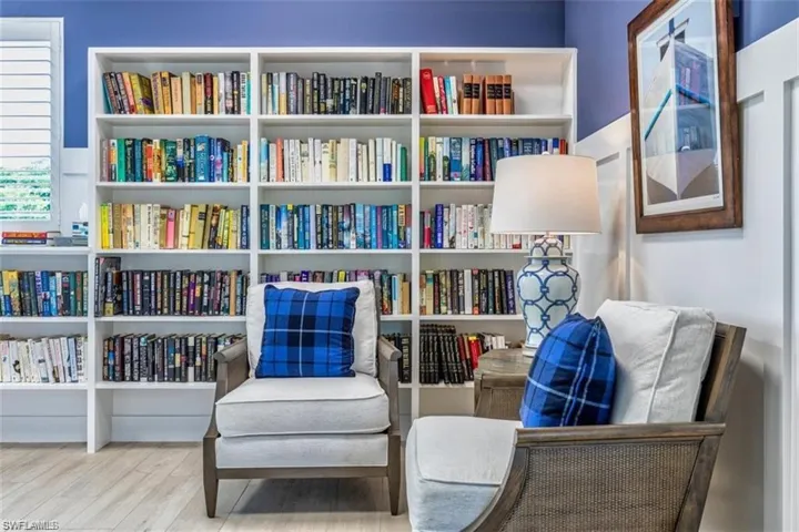 Living area featuring hardwood / wood-style floors