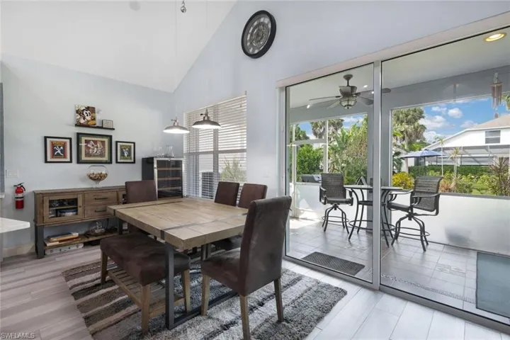 Access your LARGE covered lanai from dining and main living area.