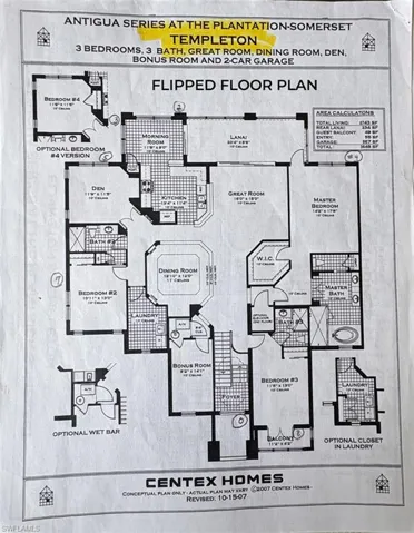 Floor Plan from Builder - Flipped Layout