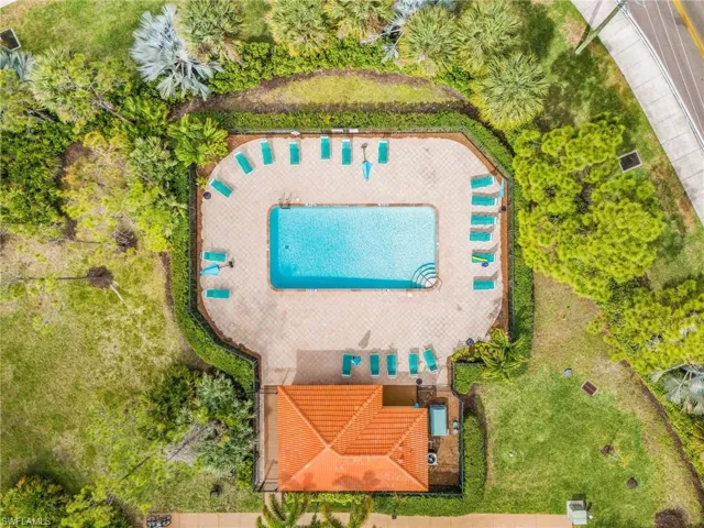 Bird's eye view of a pool