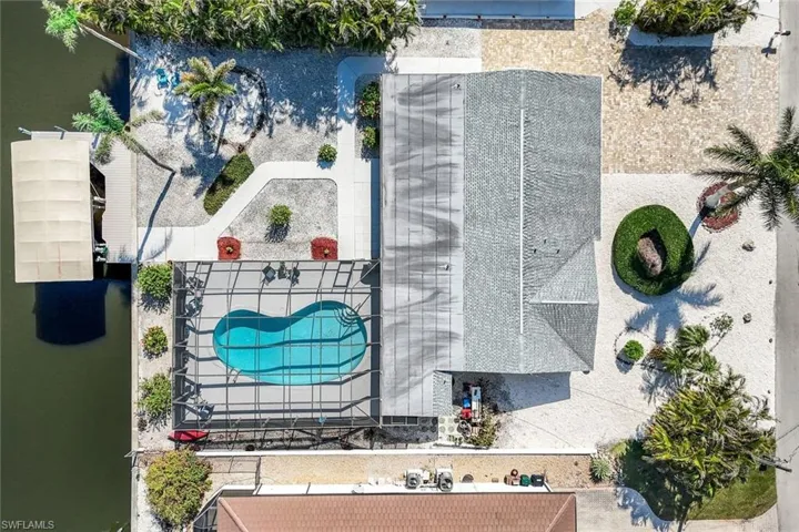 Birds eye view of property