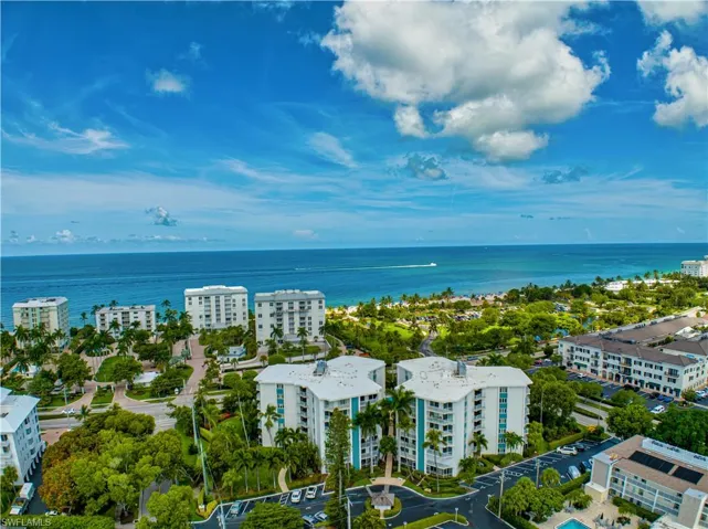 Drone / aerial view of a large body of water