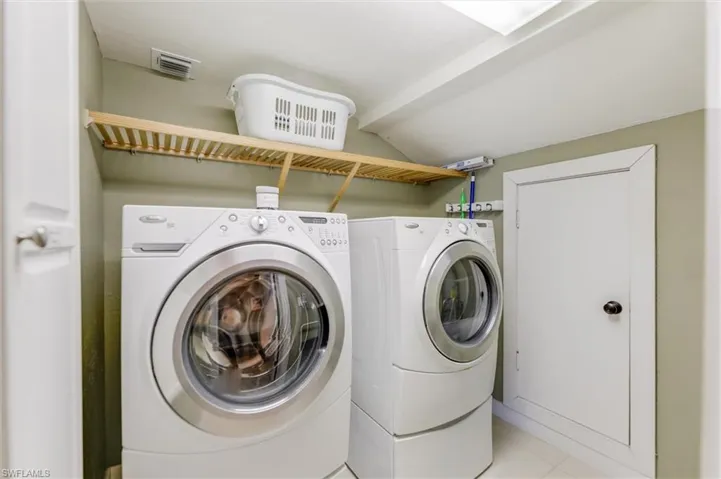 Laundry area with independent washer and dryer