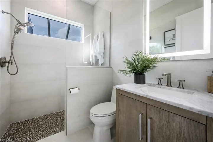 Guest suite bathroom with beautiful appointments