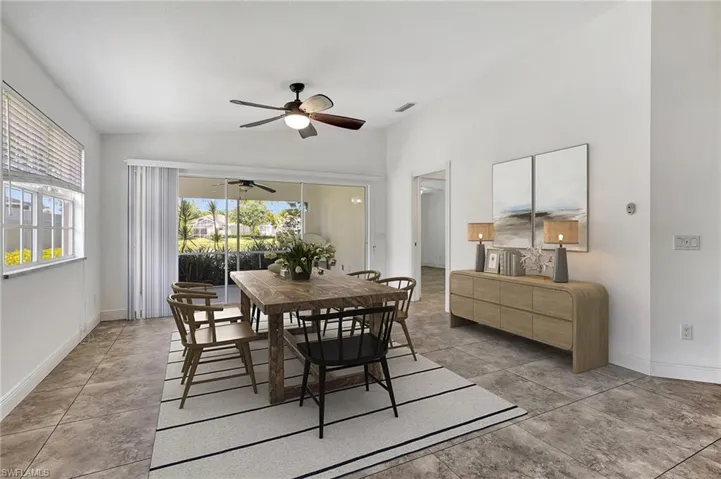 Staged photo of dining room.