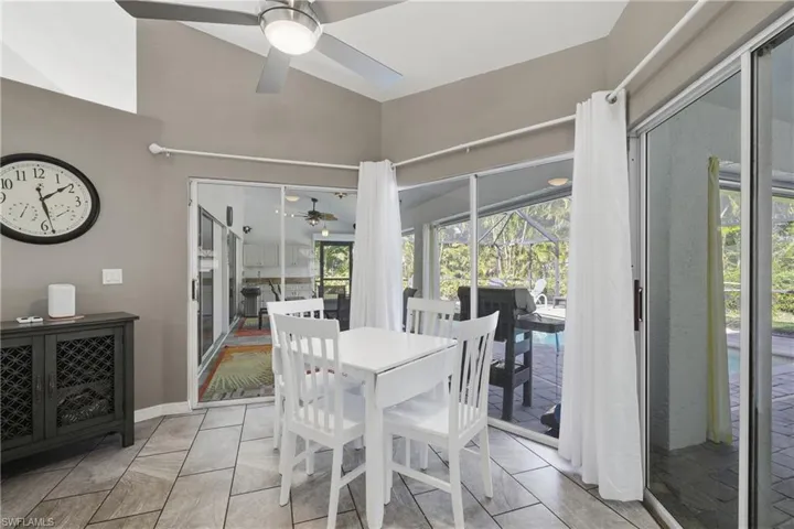 Enjoy your Breakfast looking out at the pool and backyard