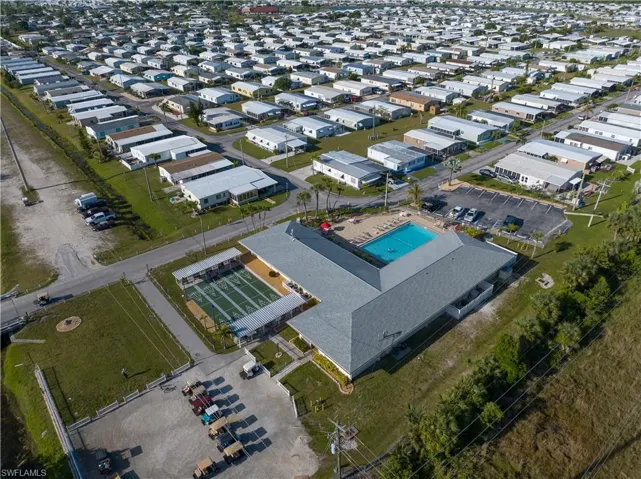 Bird's eye view of a pool