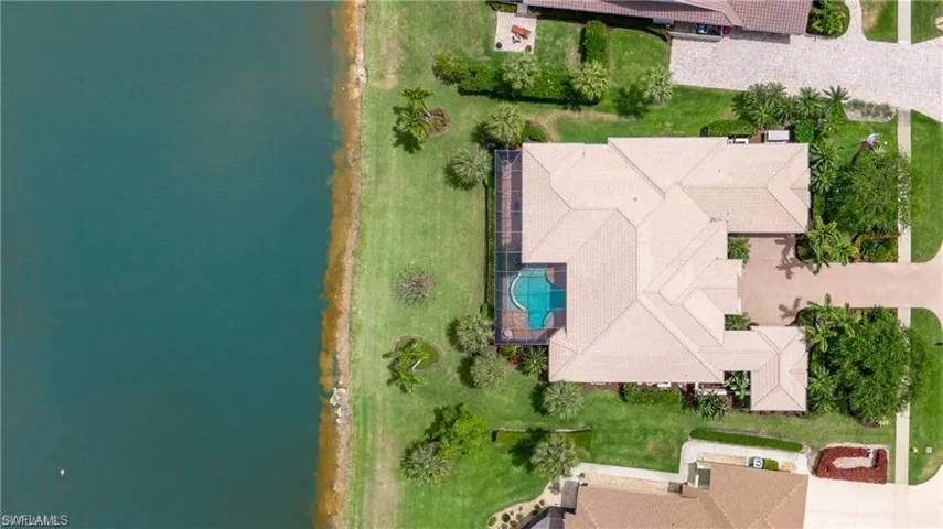 Bird's eye view of a large body of water