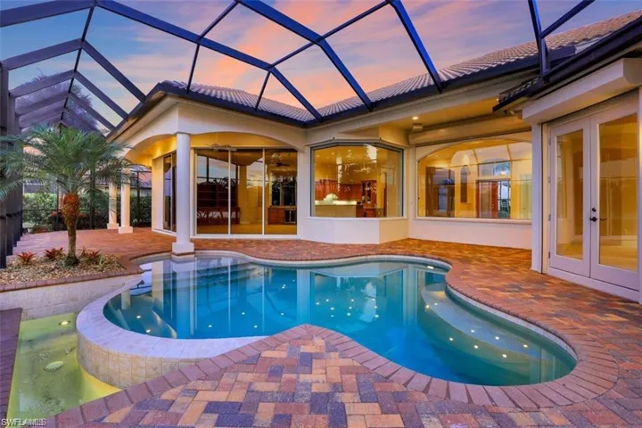 Pool at dusk