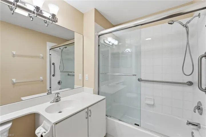 2nd bathroom offers a shower/tub combination.