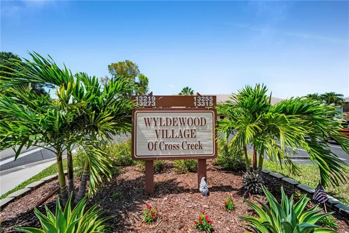 Community Sign into Wyldewood Village of Cross Creek