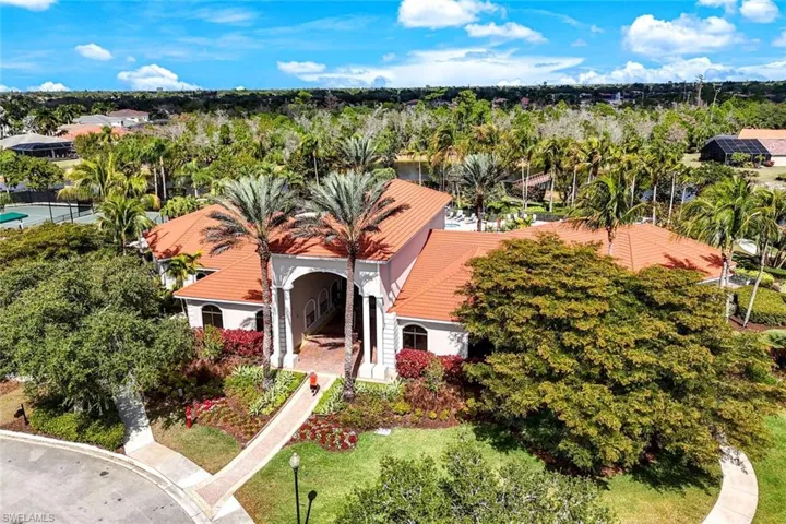 Aerial view of the community clubhouse.