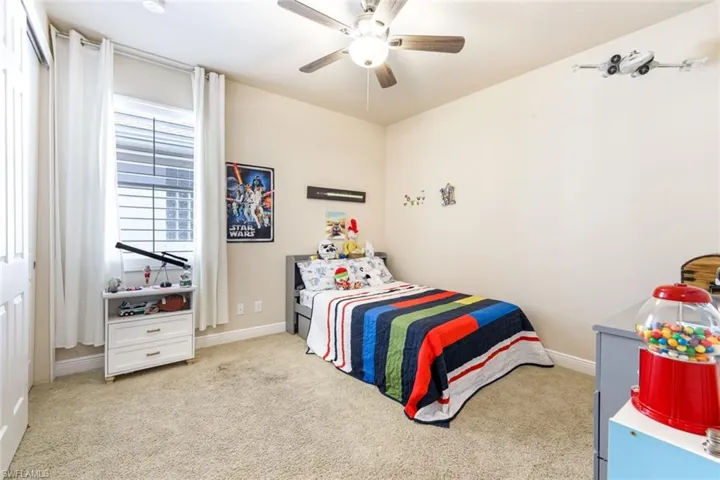 One of the two guest bedrooms.