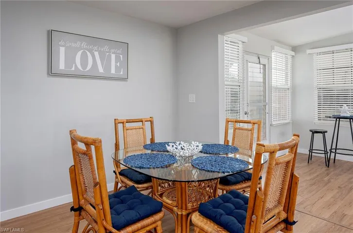 Dining room featuring light hardwood / wood-style flooring