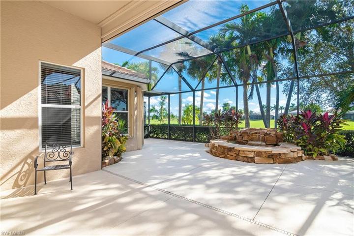 Screened enclosure with pond