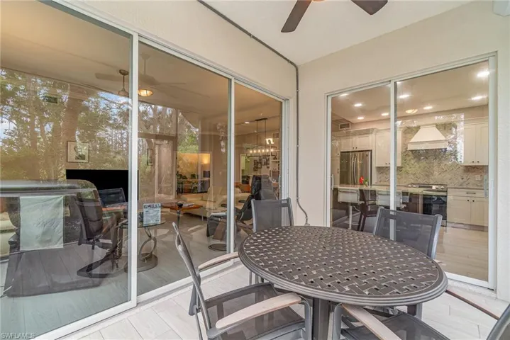 Spacious Lanai with two slider doors