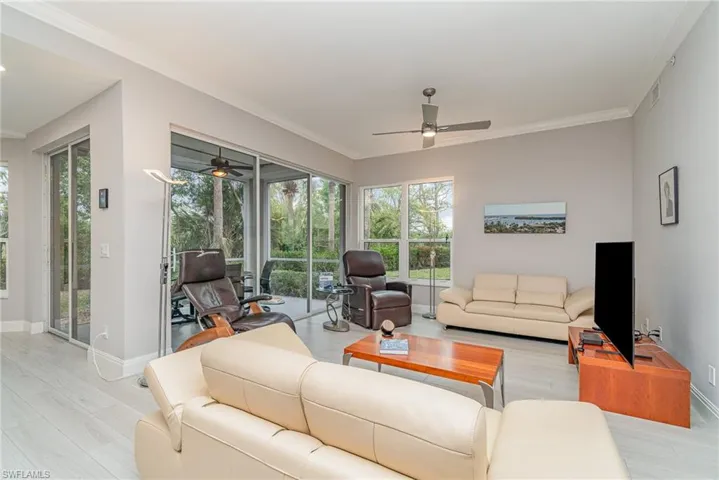 Living room with plenty of natural light