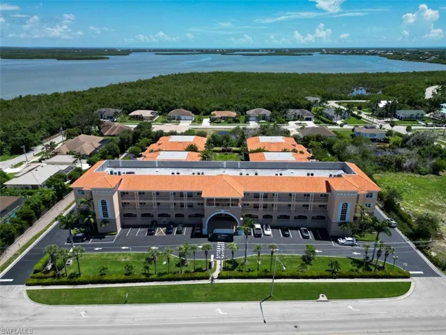 Bird's eye view of a large body of water
