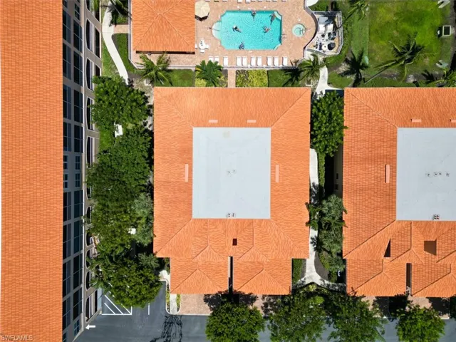 Bird's eye view of a pool
