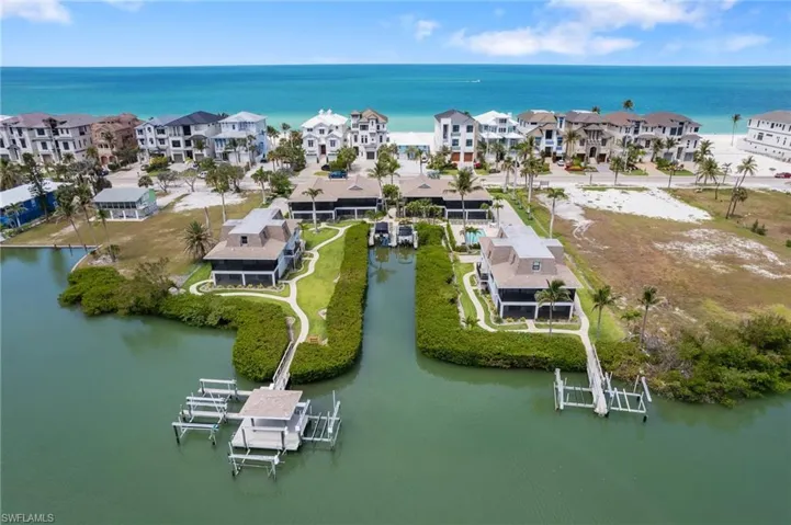Aerial view of a large body of water