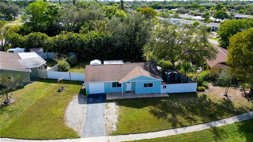 View from above of property