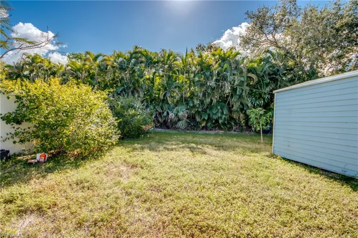 View of grassy yard