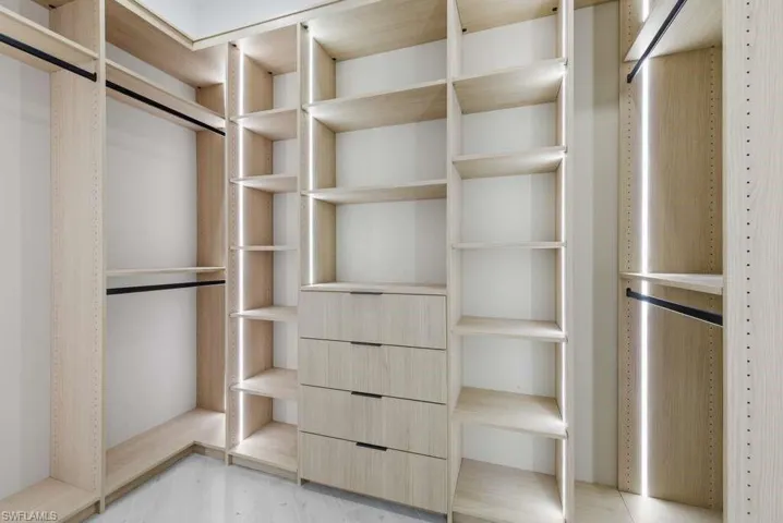 View of walk in closet