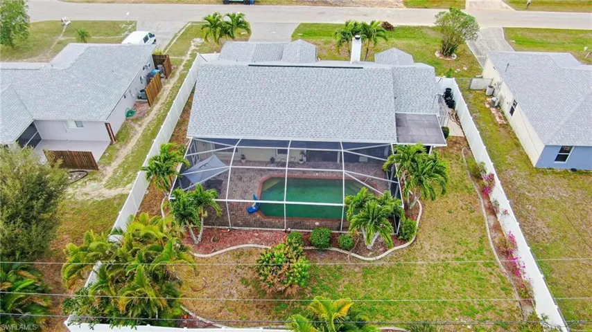 Aerial view of residential area
