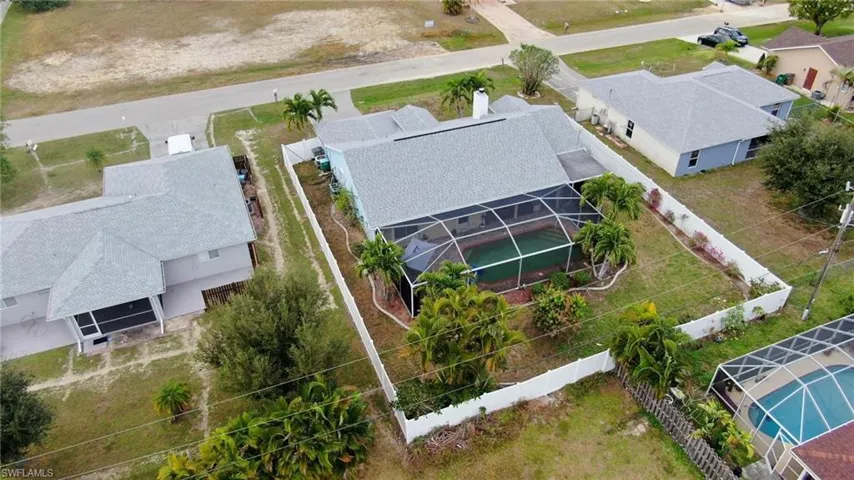 Aerial view of residential area
