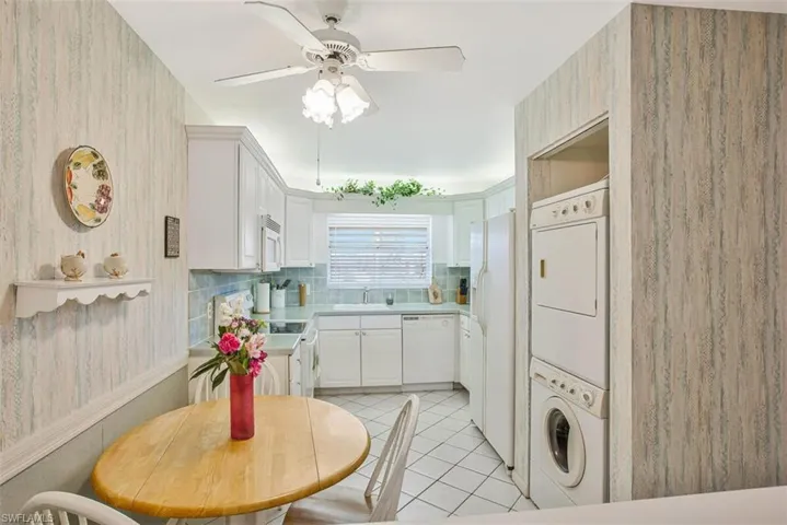 This Kitchen has plenty of cabinets and storage spaces.