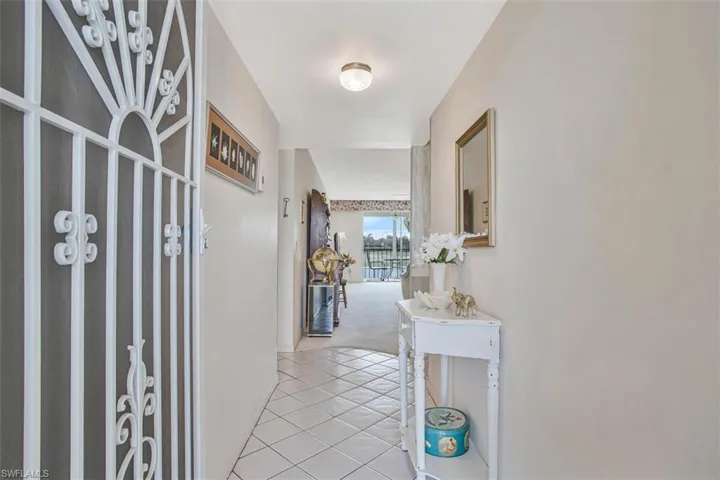 Straight through view provides a light and airy interior