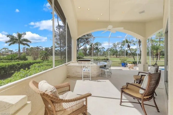 View of patio / terrace featuring ceiling fan