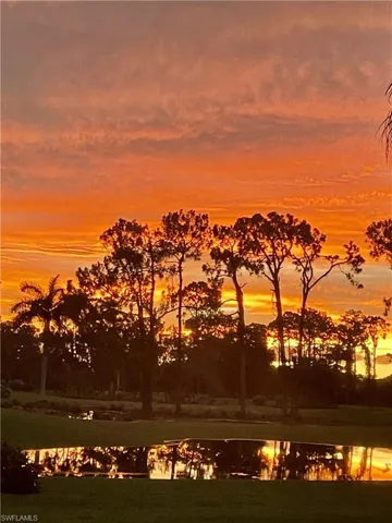 Nature at dusk with a water view