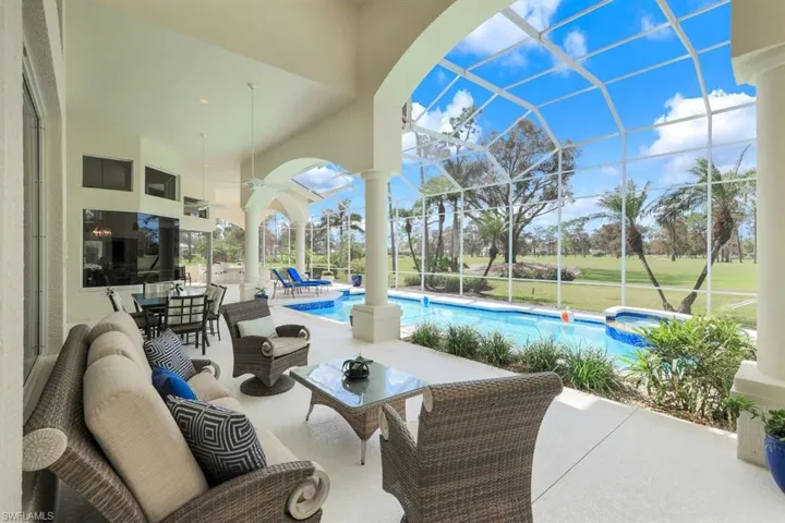 View of patio / terrace featuring an outdoor hangout area, a lanai, and ceiling fan