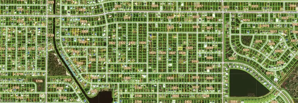 Aerial view of property's location featuring property parcel outlined