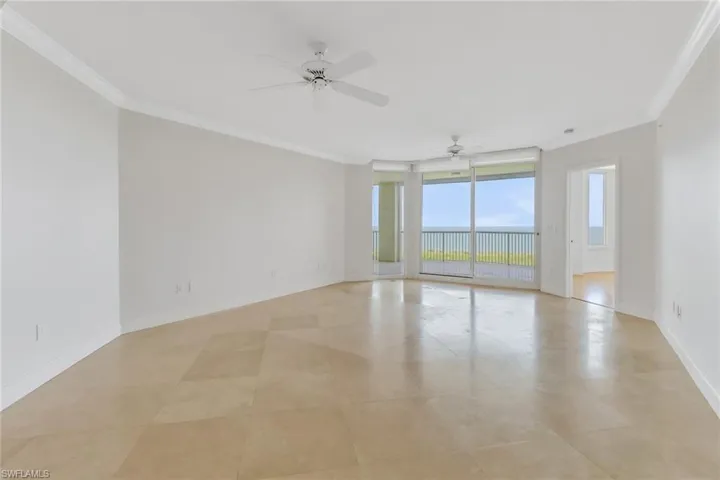 Expansive Living Room facing West